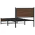 Produktbild 7 för Sängram utan madrass metall brun ek 90x190 cm