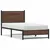 Produktbild 2 för Sängram utan madrass metall brun ek 90x200 cm