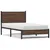 Produktbild 2 för Sängram utan madrass metall brun ek 100x190 cm