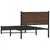 Produktbild 7 för Sängram utan madrass metall brun ek 100x190 cm