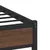 Produktbild 8 för Sängram utan madrass metall brun ek 100x190 cm