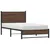 Produktbild 4 för Sängram utan madrass metall brun ek 100x200 cm