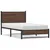Produktbild 2 för Sängram utan madrass metall brun ek 107x203 cm