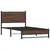 Produktbild 3 för Sängram utan madrass metall brun ek 107x203 cm