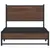 Produktbild 5 för Sängram utan madrass metall brun ek 107x203 cm