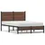 Produktbild 2 för Sängram utan madrass metall brun ek 120x190 cm