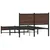 Produktbild 7 för Sängram utan madrass metall brun ek 120x190 cm