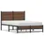 Produktbild 2 för Sängram utan madrass metall brun ek 120x200 cm