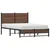Produktbild 4 för Sängram utan madrass metall brun ek 120x200 cm