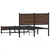 Produktbild 7 för Sängram utan madrass metall brun ek 120x200 cm