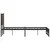 Produktbild 6 för Sängram utan madrass metall brun ek 140x190 cm