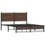 Produktbild 3 för Sängram utan madrass metall brun ek 150x200 cm