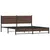 Produktbild 3 för Sängram utan madrass metall brun ek 160x200 cm