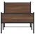 Produktbild 5 för Sängram utan madrass metall brun ek 75x190 cm