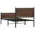 Produktbild 7 för Sängram utan madrass metall brun ek 80x200 cm