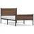 Produktbild 2 för Sängram utan madrass metall brun ek 107x203 cm