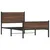 Produktbild 3 för Sängram utan madrass metall brun ek 107x203 cm