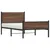 Produktbild 4 för Sängram utan madrass metall brun ek 107x203 cm