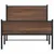 Produktbild 5 för Sängram utan madrass metall brun ek 107x203 cm