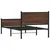 Produktbild 7 för Sängram utan madrass metall brun ek 107x203 cm