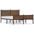 Produktbild 2 för Sängram utan madrass metall brun ek 140x190 cm