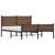 Produktbild 4 för Sängram utan madrass metall brun ek 140x190 cm