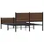 Produktbild 7 för Sängram utan madrass metall brun ek 140x190 cm
