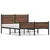 Produktbild 2 för Sängram utan madrass metall brun ek 140x200 cm