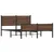 Produktbild 3 för Sängram utan madrass metall brun ek 140x200 cm