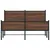 Produktbild 5 för Sängram utan madrass metall brun ek 140x200 cm