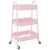 Produktbild 6 för Förvaringsvagn 3 hyllor rosa 42x41,5x77 cm stål
