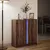 Produktbild 5 för Skänk med LED brun ek 77x34x85 cm konstruerat trä