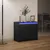 Produktbild 5 för Skänk med LED svart 72x34x61 cm konstruerat trä