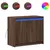 Produktbild 2 för Skänk med LED brun ek 72x34x61 cm konstruerat trä