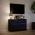 Produktbild 5 för Tv-bänk med LEDs svart 91x34x61 cm konstruerat trä