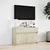 Produktbild 4 för Tv-bänk med LEDs sonoma-ek 91x34x61 cm konstruerat trä
