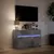 Produktbild 5 för Tv-bänk med LEDs betonggrå 91x34x61 cm konstruerat trä