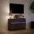 Produktbild 5 för Tv-bänk med LEDs brun ek 91x34x61 cm konstruerat trä