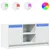 Produktbild 2 för Tv-bänk med LEDs vit 100x34x50 cm konstruerat trä