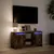 Produktbild 5 för Tv-bänk med LEDs rökfärgad ek 100x34x50 cm konstruerat trä