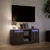Produktbild 5 för Tv-bänk med LEDs brun ek 100x34x50 cm konstruerat trä