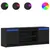 Produktbild 2 för Tv-bänk med LEDs svart 139,5x34x50 cm konstruerat trä