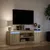 Produktbild 5 för Tv-bänk med LEDs sonoma-ek 139,5x34x50 cm konstruerat trä
