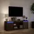 Produktbild 5 för Tv-bänk med LEDs brun ek 139,5x34x50 cm konstruerat trä