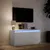 Produktbild 5 för Tv-bänk med LEDs vit 100x34x50 cm konstruerat trä