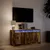 Produktbild 5 för Tv-bänk med LEDs rökfärgad ek 100x34x50 cm konstruerat trä