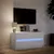 Produktbild 5 för Tv-bänk med LEDs vit 100x34x50 cm konstruerat trä