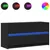 Produktbild 2 för Tv-bänk med LEDs svart 100x34x50 cm konstruerat trä