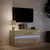 Produktbild 5 för Tv-bänk med LEDs sonoma-ek 100x34x50 cm konstruerat trä