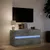 Produktbild 5 för Tv-bänk med LEDs betonggrå 100x34x50 cm konstruerat trä